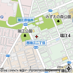 東京都江戸川区瑞江4丁目9周辺の地図