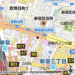 新宿 鮨 よこ田周辺の地図