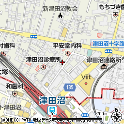 焼肉ここから 津田沼店周辺の地図