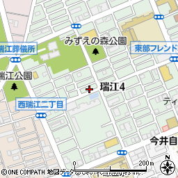 東京都江戸川区瑞江4丁目18周辺の地図