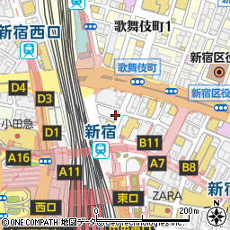 東京都新宿区新宿3丁目23-16周辺の地図