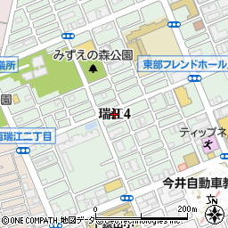 東京都江戸川区瑞江4丁目周辺の地図