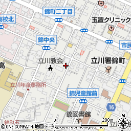 ガッツレンタカー立川店周辺の地図