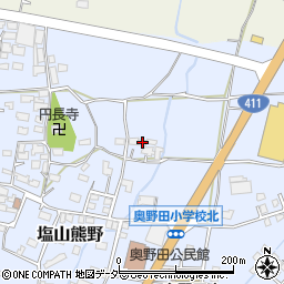 山梨県甲州市塩山熊野373周辺の地図