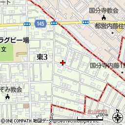 東京都国立市東3丁目26-1周辺の地図