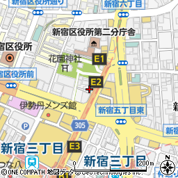 セブンユニフォーム新宿店周辺の地図