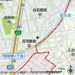 東京都中野区本町1丁目2周辺の地図