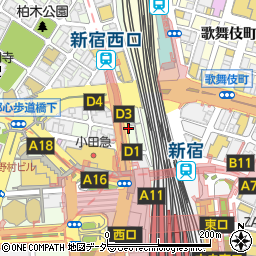十割蕎麦 さがたに 新宿京王モール店周辺の地図