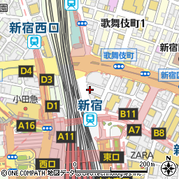 東京都新宿区新宿3丁目23-4周辺の地図