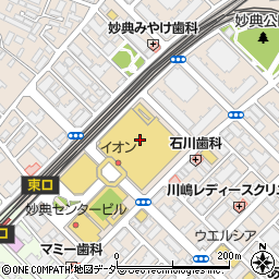 日本一イオン市川妙典店周辺の地図