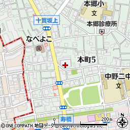 中野本町五郵便局 ＡＴＭ周辺の地図