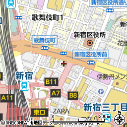 新宿東口スキンクリニック周辺の地図