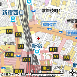 東京都新宿区新宿3丁目23周辺の地図