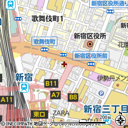 ジェニークリニック新宿東口院周辺の地図