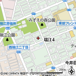 東京都江戸川区瑞江4丁目14周辺の地図