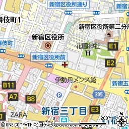 ガスト新宿靖国通店周辺の地図