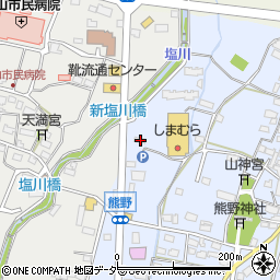 山梨県甲州市塩山熊野41周辺の地図