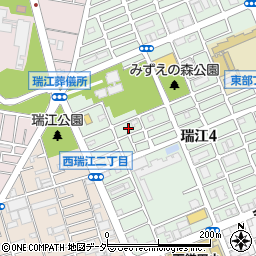 東京都江戸川区瑞江4丁目12周辺の地図