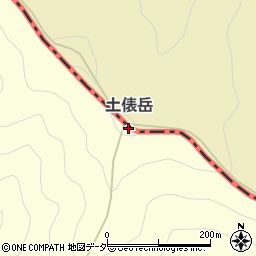 土俵岳周辺の地図