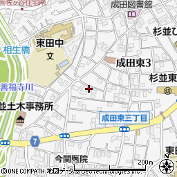コーポ成田東周辺の地図