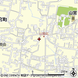 山梨県甲府市山宮町1176周辺の地図
