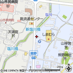 山梨県甲州市塩山熊野39周辺の地図