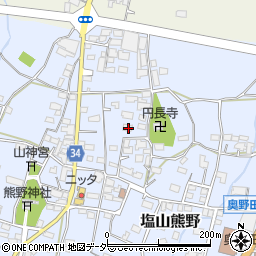 山梨県甲州市塩山熊野291周辺の地図