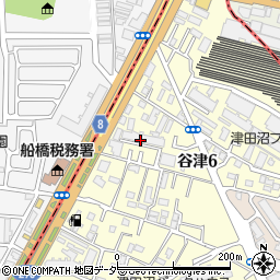 谷津2号児童公園周辺の地図