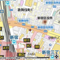 博多天神 新宿東口駅前店周辺の地図
