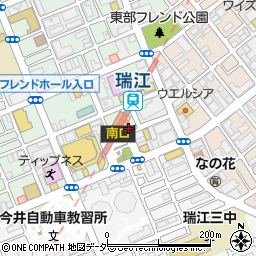 都営地下鉄東京都交通局　新宿線瑞江駅周辺の地図