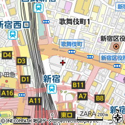 東京都新宿区新宿3丁目23-14周辺の地図