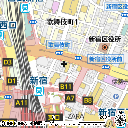 ダイエットウーマン　新宿東口店周辺の地図