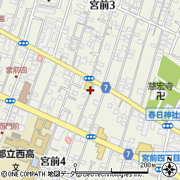 東京都杉並区宮前周辺の地図