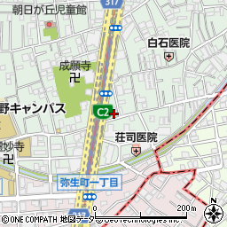 東京都中野区本町1丁目6周辺の地図