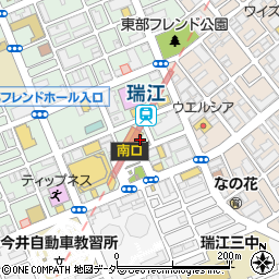 みずほ銀行瑞江駅前 ＡＴＭ周辺の地図