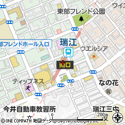 ライフ瑞江店周辺の地図