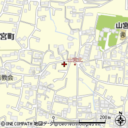 山梨県甲府市山宮町1177周辺の地図