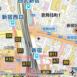 スポーツデポフラッグシップストア新宿店周辺の地図