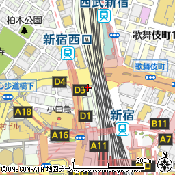 江戸小町 新宿店周辺の地図