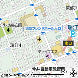 ＴＳＵＴＡＹＡ瑞江店周辺の地図