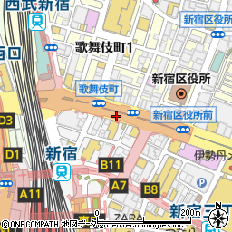 吉祥庵 新宿サブナード店周辺の地図