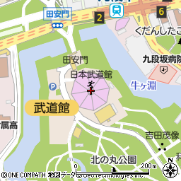 東京都千代田区北の丸公園2-3周辺の地図