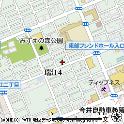 東京都江戸川区瑞江4丁目36周辺の地図