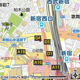 やきとり家 すみれ 新宿大ガード店周辺の地図