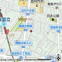 東京都立川市羽衣町周辺の地図