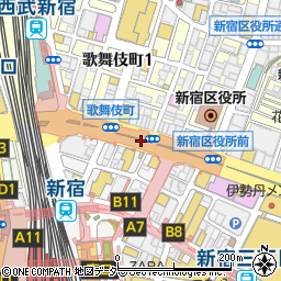 ぼてぢゅう 新宿サブナード店周辺の地図
