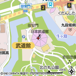 日本武道館（公益財団法人）　普及課・武道行事・受付・武道学園周辺の地図