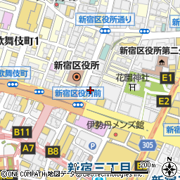新宿サブナード周辺の地図