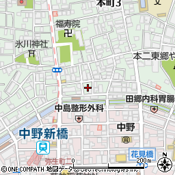 東京都中野区本町3丁目4周辺の地図