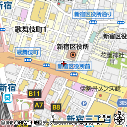 歌舞伎町Ｂ＆Ｖビル周辺の地図